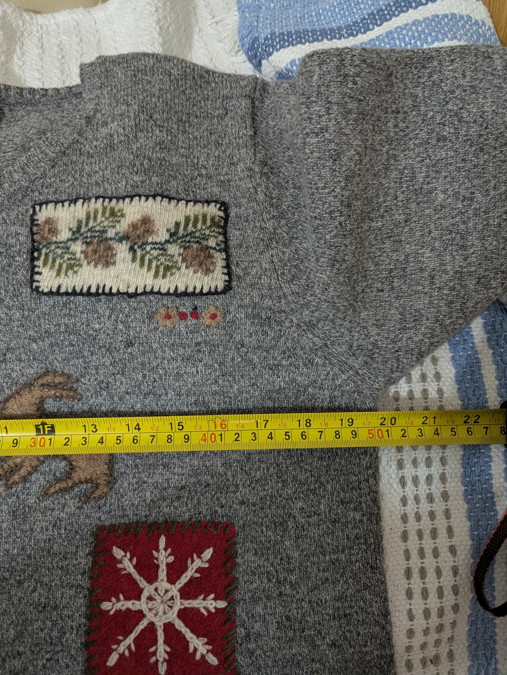 Woolrich Lambswool Cottage Sweater Cabin Charcoal Heather Medium Women's Knit - Picture 4 of 12